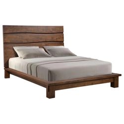 Zen Inspo Platform Bed Dark Brown Firnish