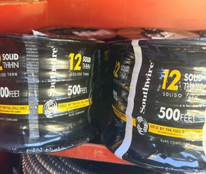 #12 solid THHN copper wire 500ft spools