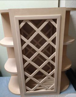 Wood Wine Rack Cabinet with shelves