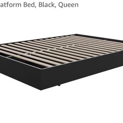 Queen Platform Bed frame-black