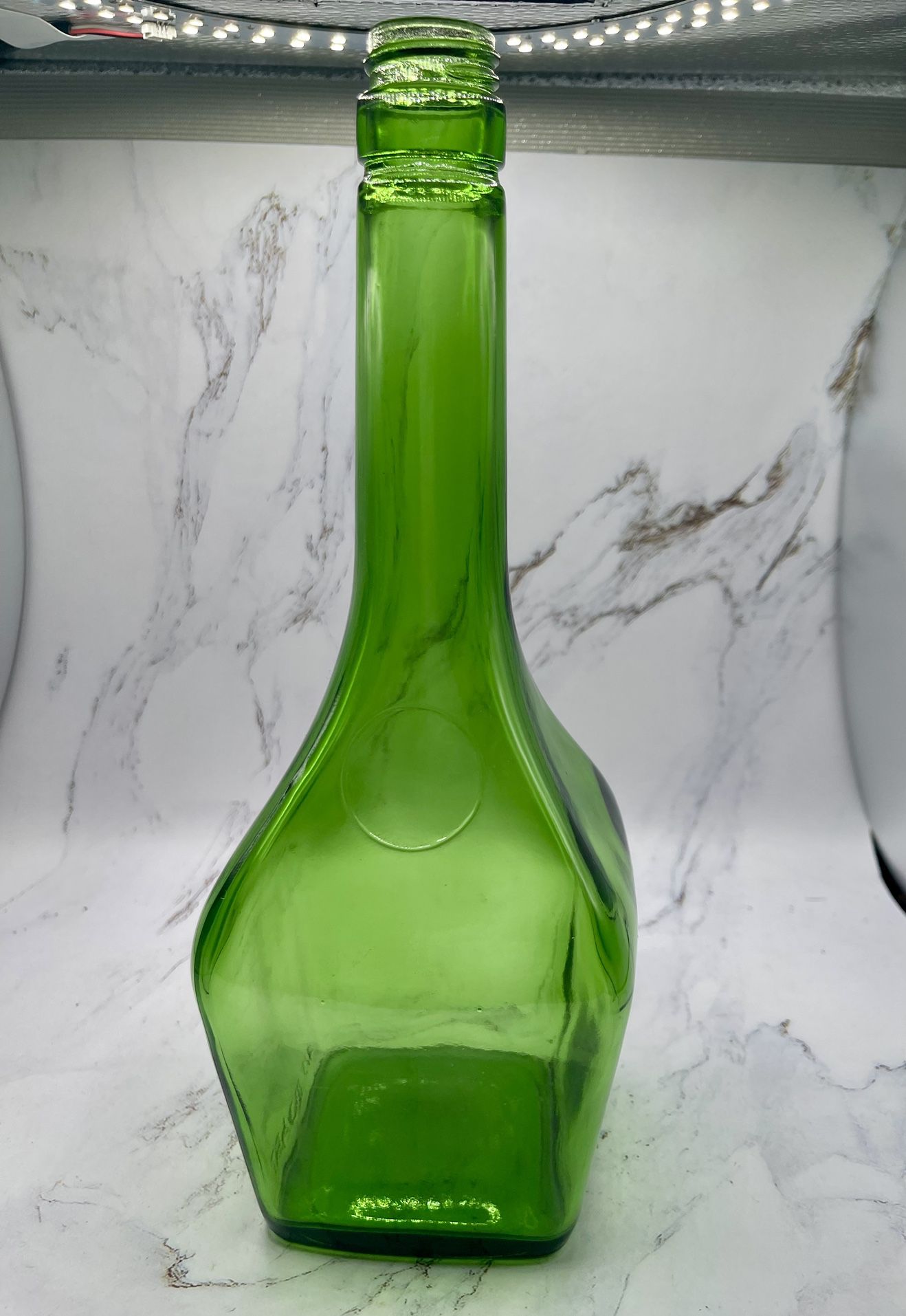 Vintage Green 4/5 Quart Bottle Square Bottom Numbered