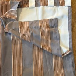 Gray Striped Curtains 