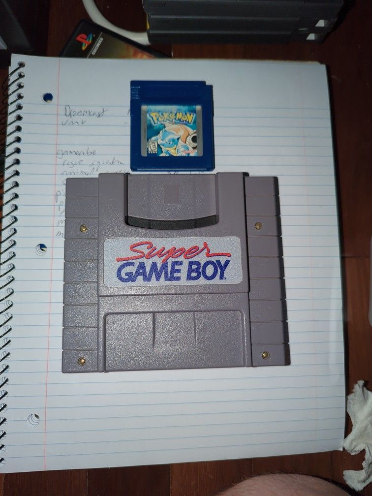 Nintendo Super Gameboy With Pokemon Blue Game Authentic Tested And Working.