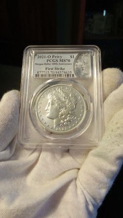 2021-O Privy Morgan Silver Dollar MS 70 Pcgs First Strike 