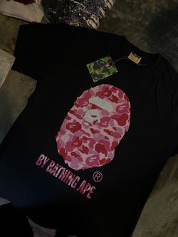 BAPE A Bathing Ape Black Camo Ape Head Tee