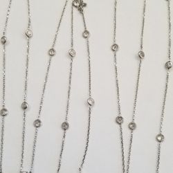 56 Inches Sterling Silver and Czs