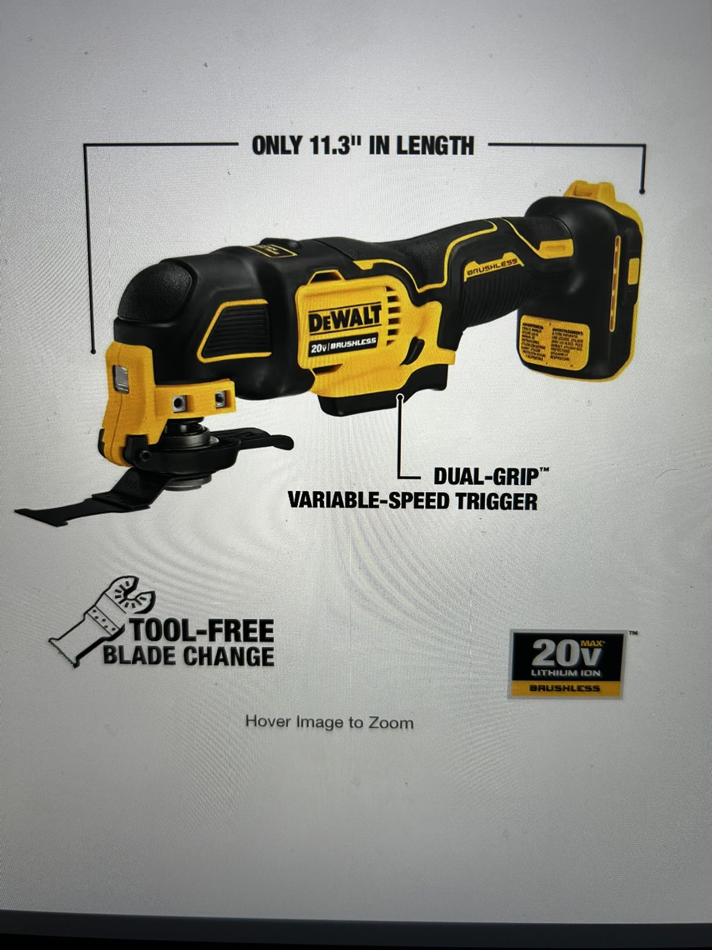 Dewalt Cordless Oscillating Tool Kit With 4.0Ah Battery