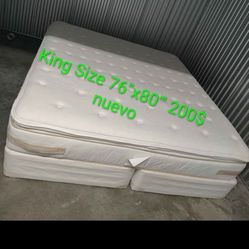 Nuevo King Size Mattress & Box Spring ONLY 