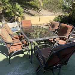 Patio Table + 6 Chairs