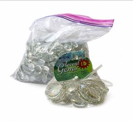 12 lbs Decorative Glass Gems / Vase Fillers – Clear Iridescent