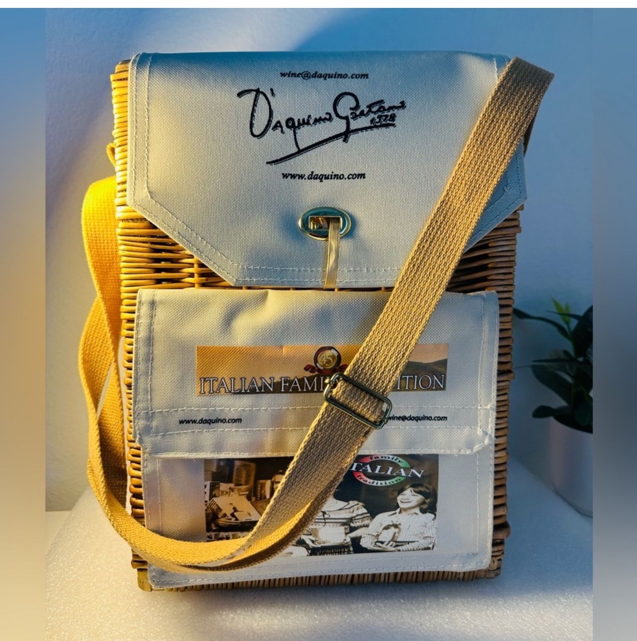 Italian family Picnics Foodie Gift Wine Lovers Travel Wine Tote