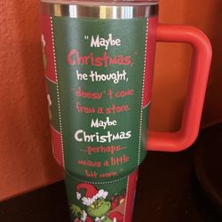 New Grinch Tumbler 40 Oz. Large  Red 