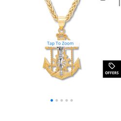 22 Inch 10k Gold Chain And Pendant 