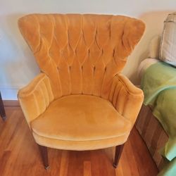 Mid Century Vintage Wingback Chairs Set Of 2 With Custom Covers