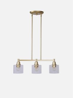 Hampton Bay HDP12070GL Oron 3-Light Gold Linear Pendant Hanging Light
