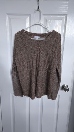 Women Brown Knitted Pullover Sweater Sonoma Soft