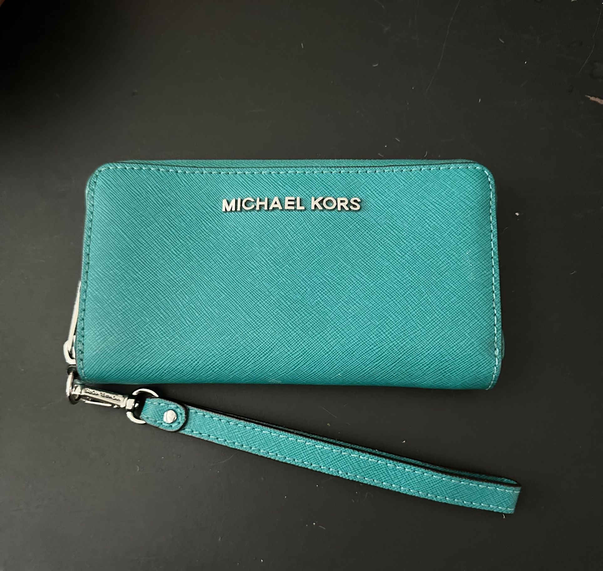 Michael Kors Wristlet Wallet Green/Blue