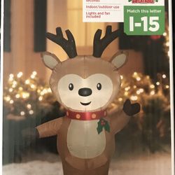 Reindeer Blow Up Christmas Decoration 