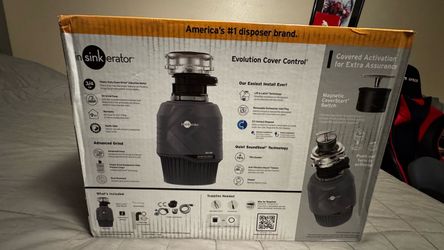InSinkErator Evolution (Brand New)  Cover Control 3/4 HP Garbage Disposal