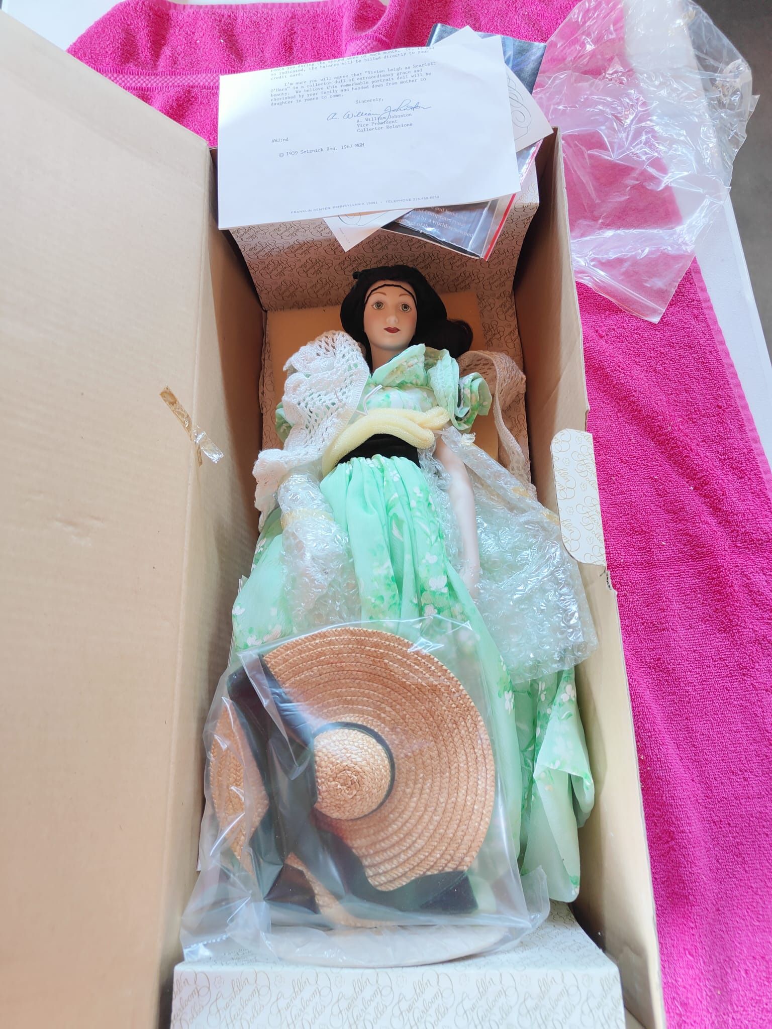 SCARLETT O’HARA Doll Gone With The Wind Franklin Heirloom NEW IN BOX