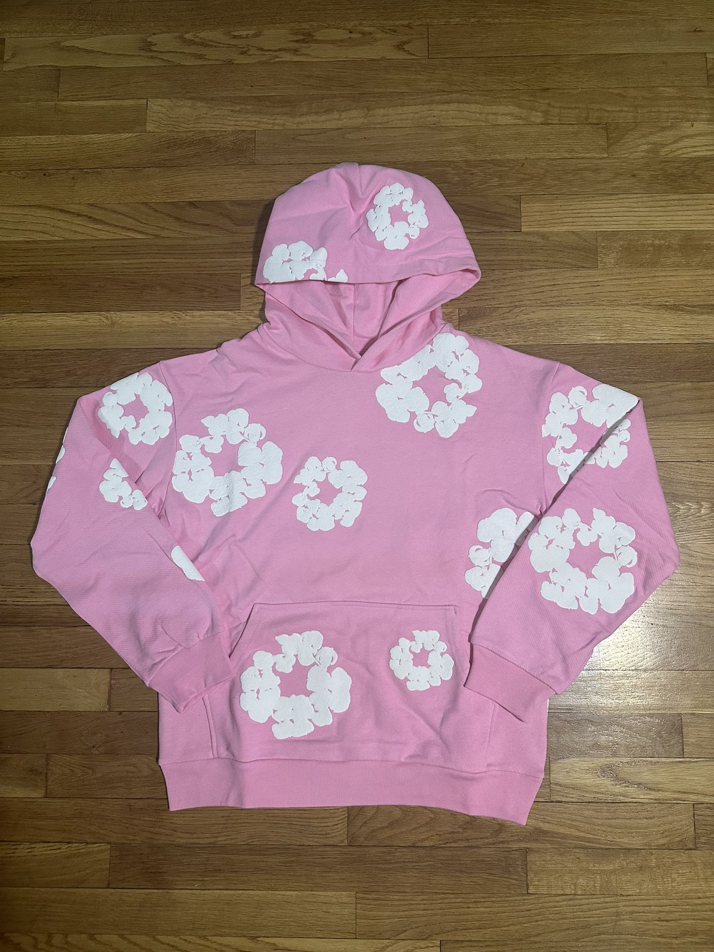 Denim Tears Pink Cotton Wreath Hoodie Medium