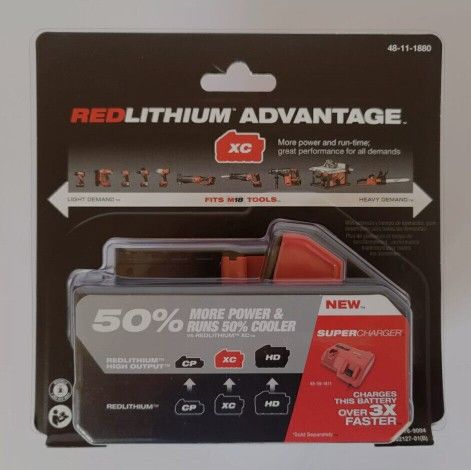 2pcs M18 HIGH OUTPUT 8Ah XC8.0 Battery For Milwaukee 48-11-1880 - 18V Cordless Power Tool Battery