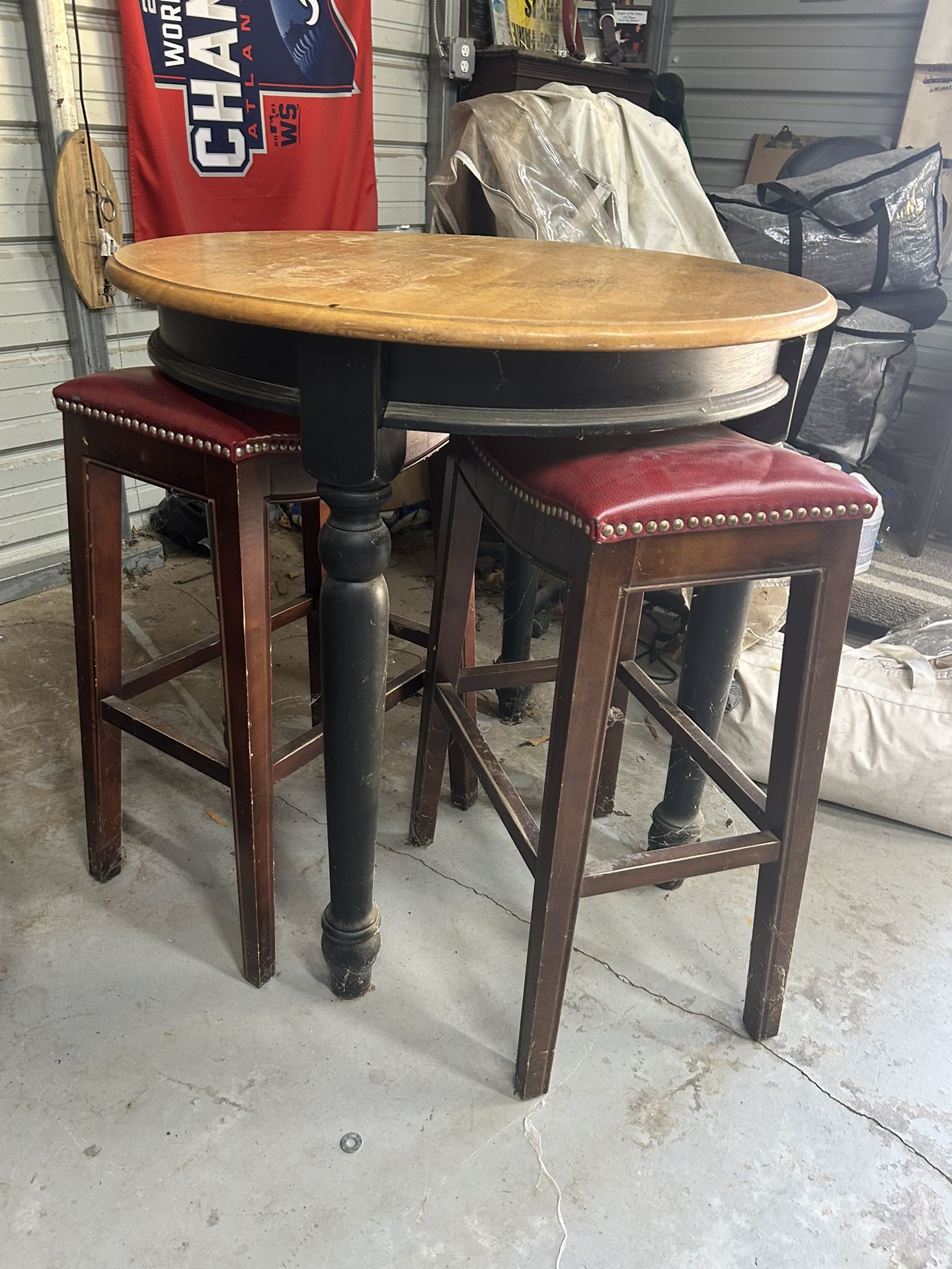 Pub Table & Two Stools 