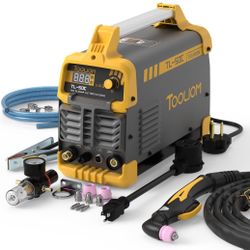TOOLIOM 50A Non-Touch Pilot ARC Air Plasma Cutter Dual Voltage 110V/220V IGBT Inverter Metal Cutting Machine 1/2" Clean Cut 50A High Frequency