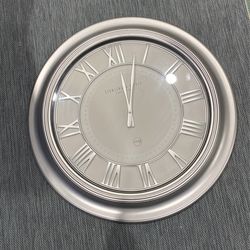 Silver Wall Clock