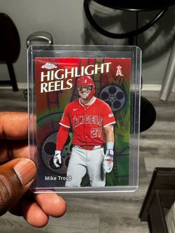 Mike Trout Topps Chrome Highlight Reels Baseball Card