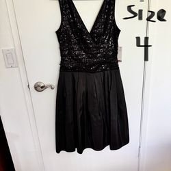 New Black Dress Size 4 With Tags