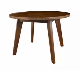 24 in. Walnut Round Hardwood Coffee Table