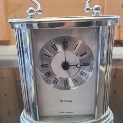Bulova West Germany Vintage Silver Tone Clock