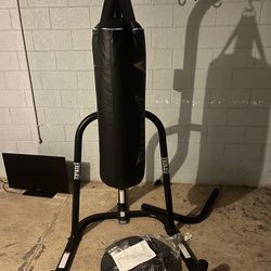 Punching Bag and Speed Bag with Stand