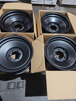 5 steel Rat rod wheels 3 17x9 2 17x8 6x5 5 chevy C10 Steelie brand new never mounted us wheel