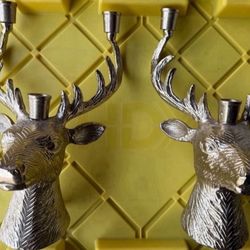 Gold Deer Gold Candle Metal Stands - NEW  - Solid and heavy