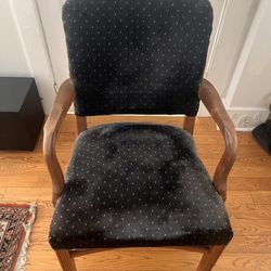 Antique Navy blue Velvet Chair