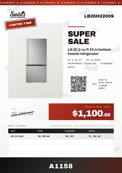 LG LB26H2200S Freezer Refrigerator