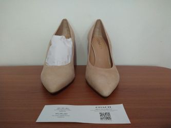 NEW! Coach Women's Skyler Suede Pump, Size 8.5, Beechwood Elegant