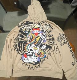 Ed Hardy New York City Graphic Hoodie medium