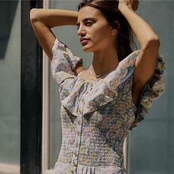 Brand New Woman’s Free People brand Blue Floral Lewis Maxi Dress Up For Sale 