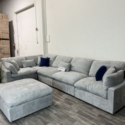 BRAND NEW! CLOUD Gray 6 Piece Modular Sectional Couch (FREE DELIVERY 🚚)