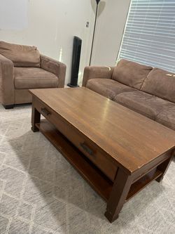 Sofa  and chair plus coffee table