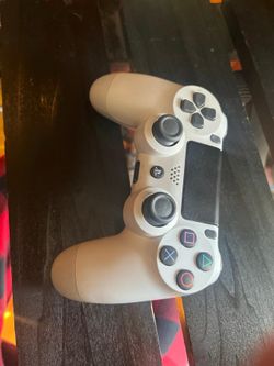 White PS4 controller
