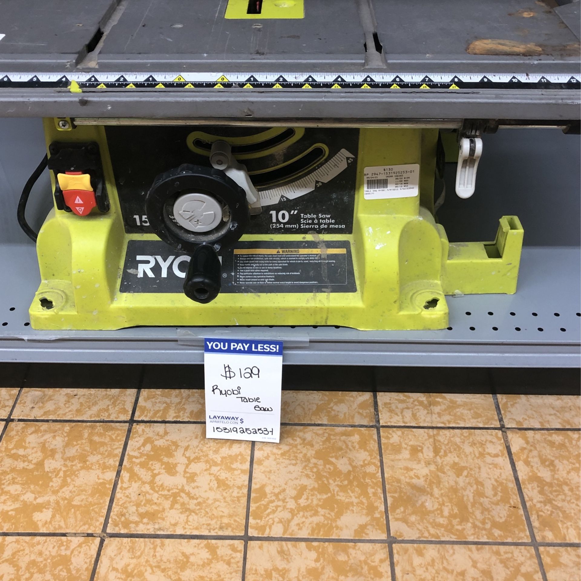 Ryobi Table Saw