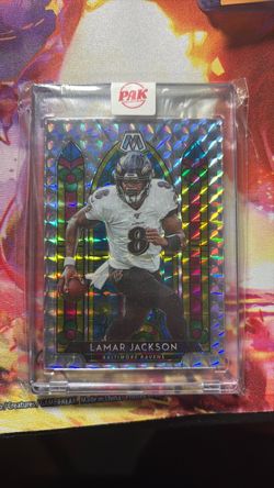 Lamar Jackson Panini Mosaic Stained Glass Card