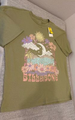 Brand New Billabong Girls' Surf Rhythm Avocado T-Shirt - Size L