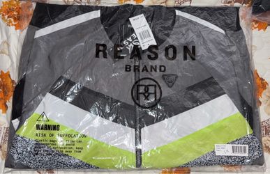 Reason Brand Full-Zip Jacket Grey Size L