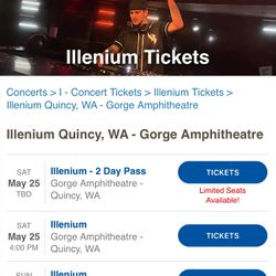 Illenium Premier Camping Pass! -weekend Only L! Just Sold The GA Admission Ticket To The Show