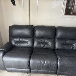 Leather Coach Very Good Black 